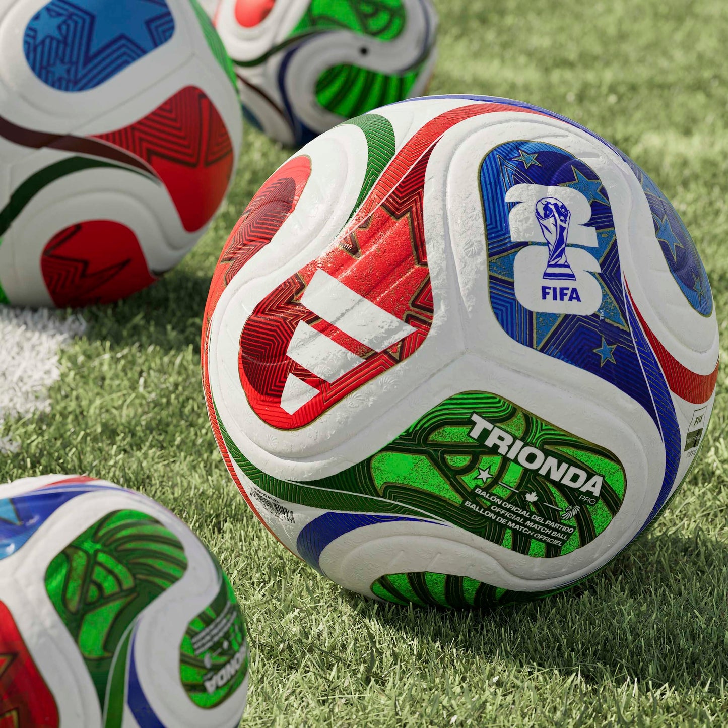 Adidas Unisex-Adult World Cup Pro Soccer Ball, White/Solar Blue/Red/Flash Lime, 5 🍁 All In One Marketplace Canada