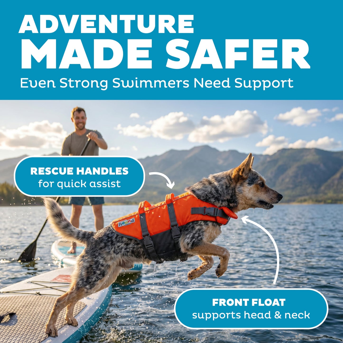 Outward Hound Granby Splash Orange Dog Life Jacket, Medium 🍁 All In One Marketplace Canada