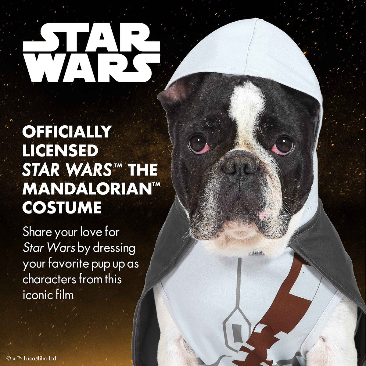 Star Wars Halloween Mandalorian Dog Costume - Officially Licensed Halloween Costumes for Dogs, Size Extra Large
