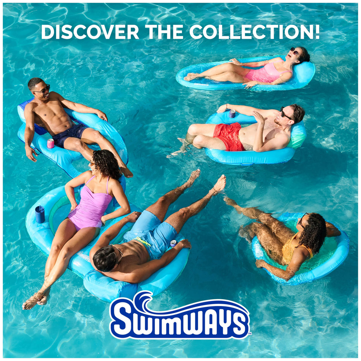 SwimWays Spring Float Premium Papasan Pool Lounger, Inflatable Pool Floats Adult with Fast Inflation for Ages 15 & Up, Sky Blue 🍁 All In One Marketplace Canada