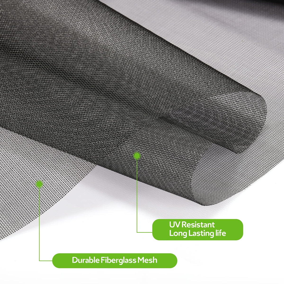 Window Screens Replacement Repair Kit, 39" x 78" Screen Door Mesh Replacement Kit, Durable Fiberglass Mesh Screen with Tools for Windows Doors Patio and Porch Screens, Black 🍁 All In One Marketplace Canada