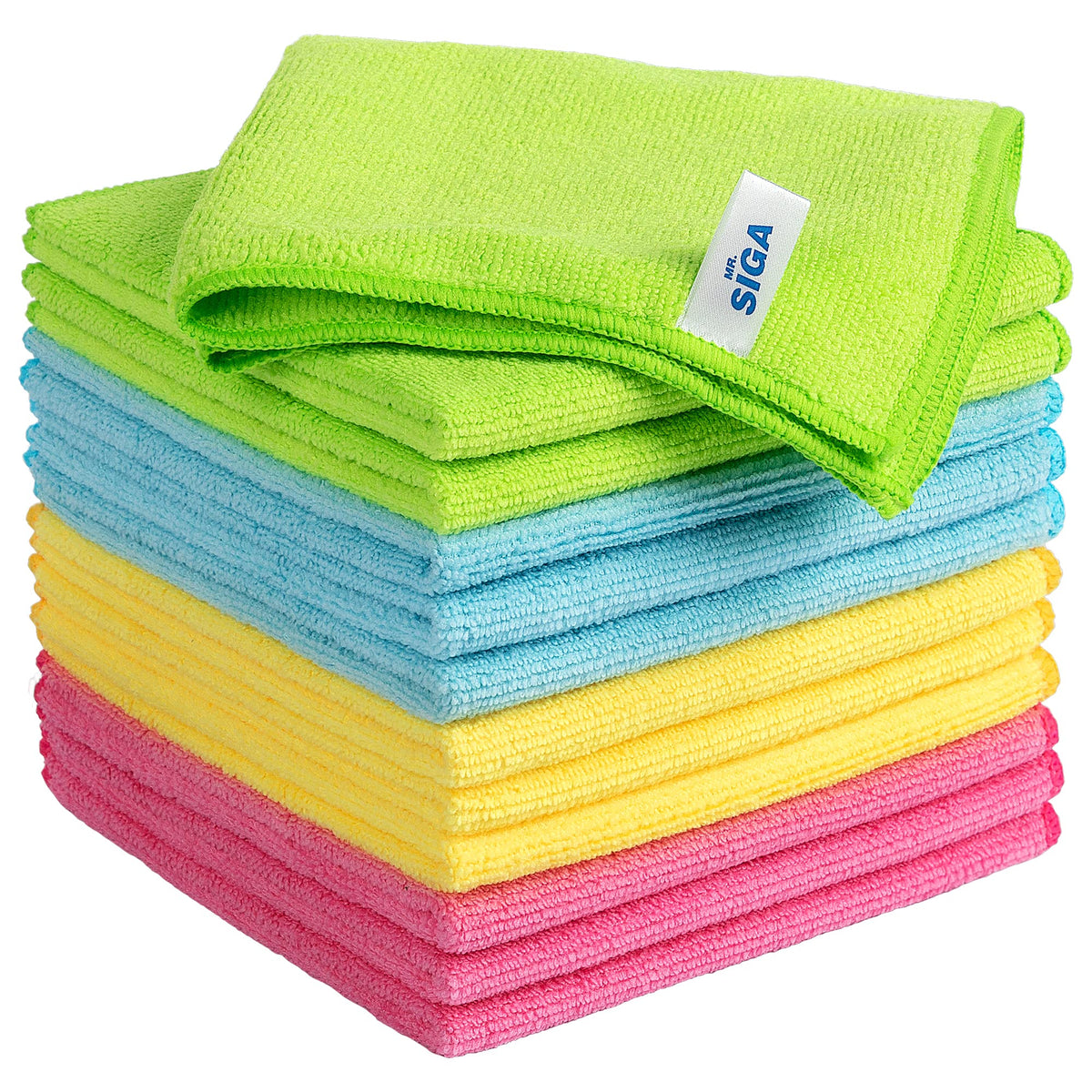 MR.SIGA Microfiber Cleaning Cloth,Pack of 12,Size:12.6" x 12.6" 🍁 All In One Marketplace Canada