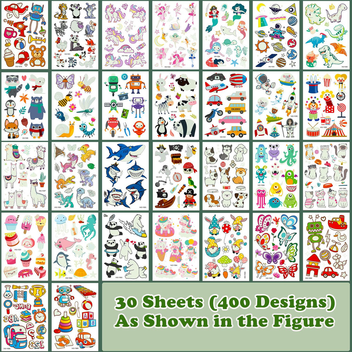 Temporary Tattoos Kids 400 Pcs Glow In The Dark Tattoos for Kids,Waterproof Skin Fake Tattoos Stickers for Boy and Girl,Luminous Kids Tattoos for Birthday Game Activities Holiday Party Favors etc 🍁 All In One Marketplace Canada