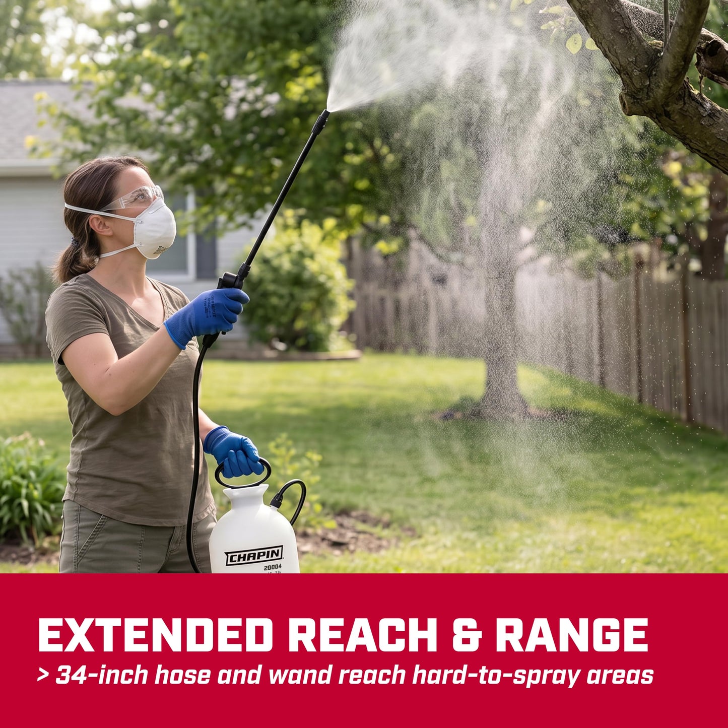 Chapin 20004 Sprayer Tank, Lawn and Garden, Hand Pump Pressured, Anti-Clog Filter, Adjustable Spray Nozzle, Spray Plants, Watering, Weeds, Fertilizer and Pests, White, 1 Gallon (4.5 Liters) 🍁 All In One Marketplace Canada