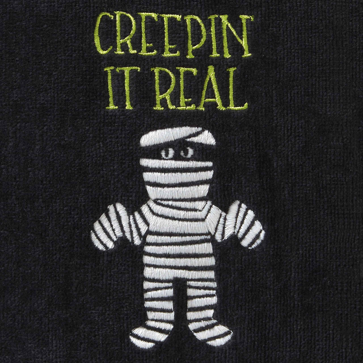 SKL Home Halloween Creepin' Real Glow-in-The-Dark Hand Towel Set for Bath/Kitchen/Bar & Gift, 2 Count