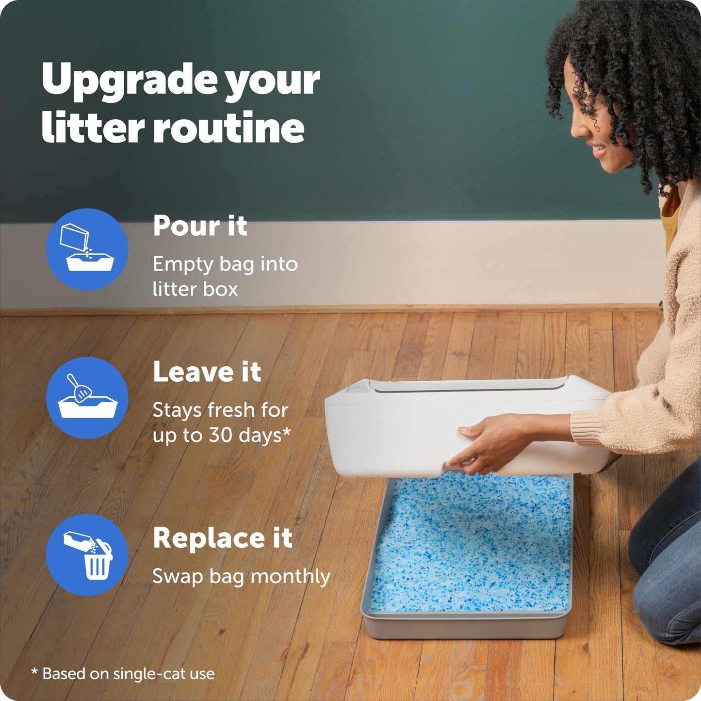 PetSafe ScoopFree Premium Blue Crystal Litter, Superior Odor Control - Low Tracking for Less Mess - Lasts Up to 1 Month (2 Pack of 4.3 Lb Bag) 🍁 All In One Marketplace Canada
