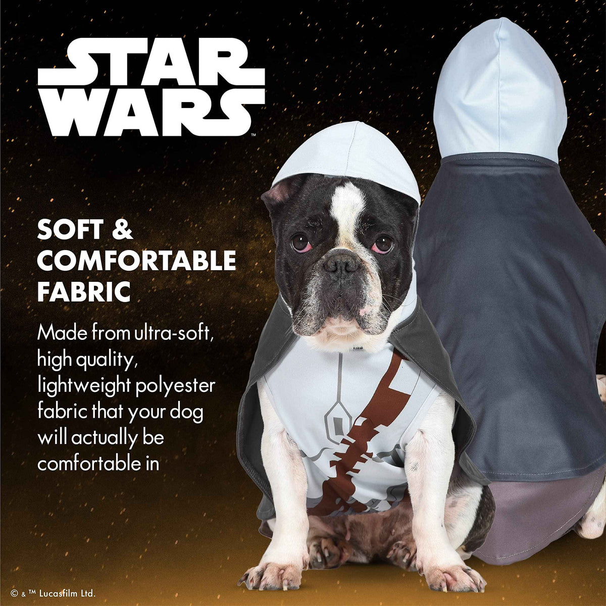 Star Wars Halloween Mandalorian Dog Costume - Officially Licensed Halloween Costumes for Dogs, Size Extra Large