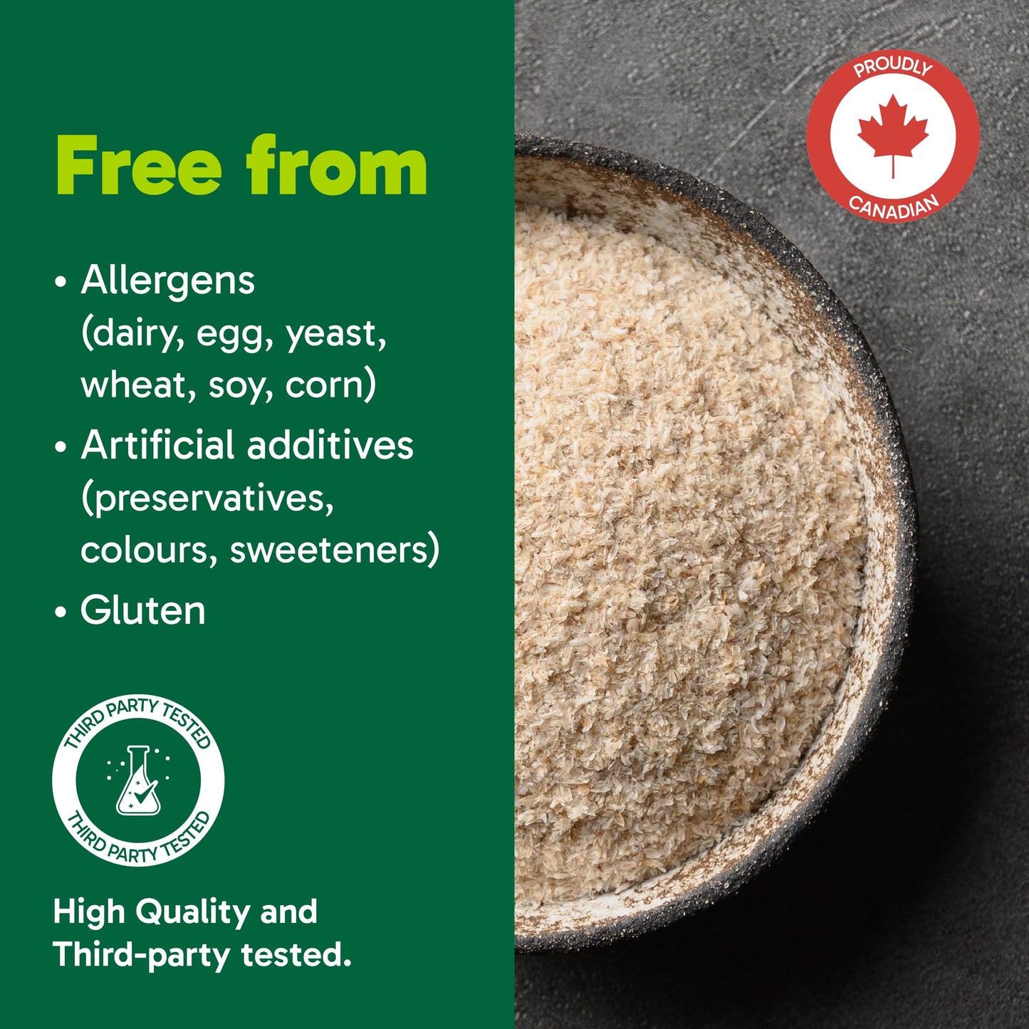 Organika Psyllium Seed Husk Whole- Excellent Source of Fibre, Aids in Digestion and Constipation- 454 G 🍁 All In One Marketplace Canada