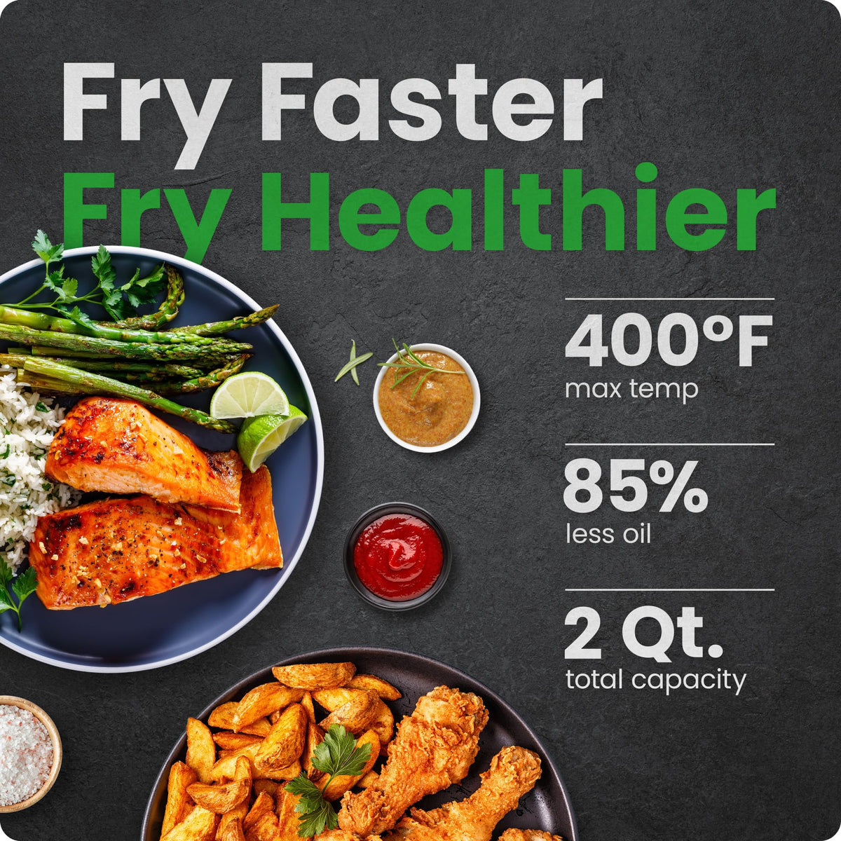 Chefman 2 Qt Mini Air Fryer – Compact and Space-Saving Air Fryer, PFAS-Free Nonstick Basket, Quick & Easy Meals in Minutes, Perfect for Apartments and Dorms, Digital Timer and Shake Reminders – Grey 🍁 All In One Marketplace Canada