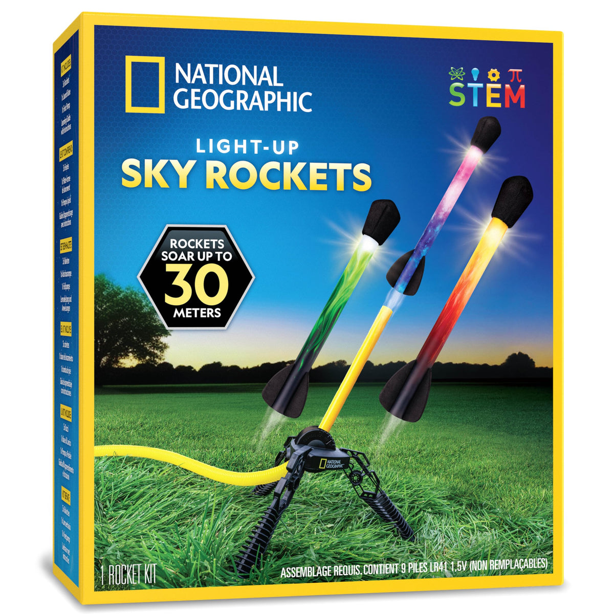 National Geographic Air Rocket Toy – LED Rocket Launcher for Kids, Jump & Launch Air Powered Foam Rockets up to 30.5 Meters, Kids Outdoor Activities 🍁 All In One Marketplace Canada