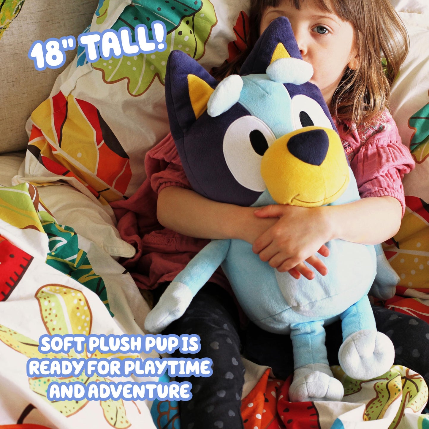 Bluey 18" Stuffed Animal - Playtime & Naptime Companion | Jumbo Size, Soft Deluxe Materials - Huggable Cuddles Best Friend 13010 🍁 All In One Marketplace Canada