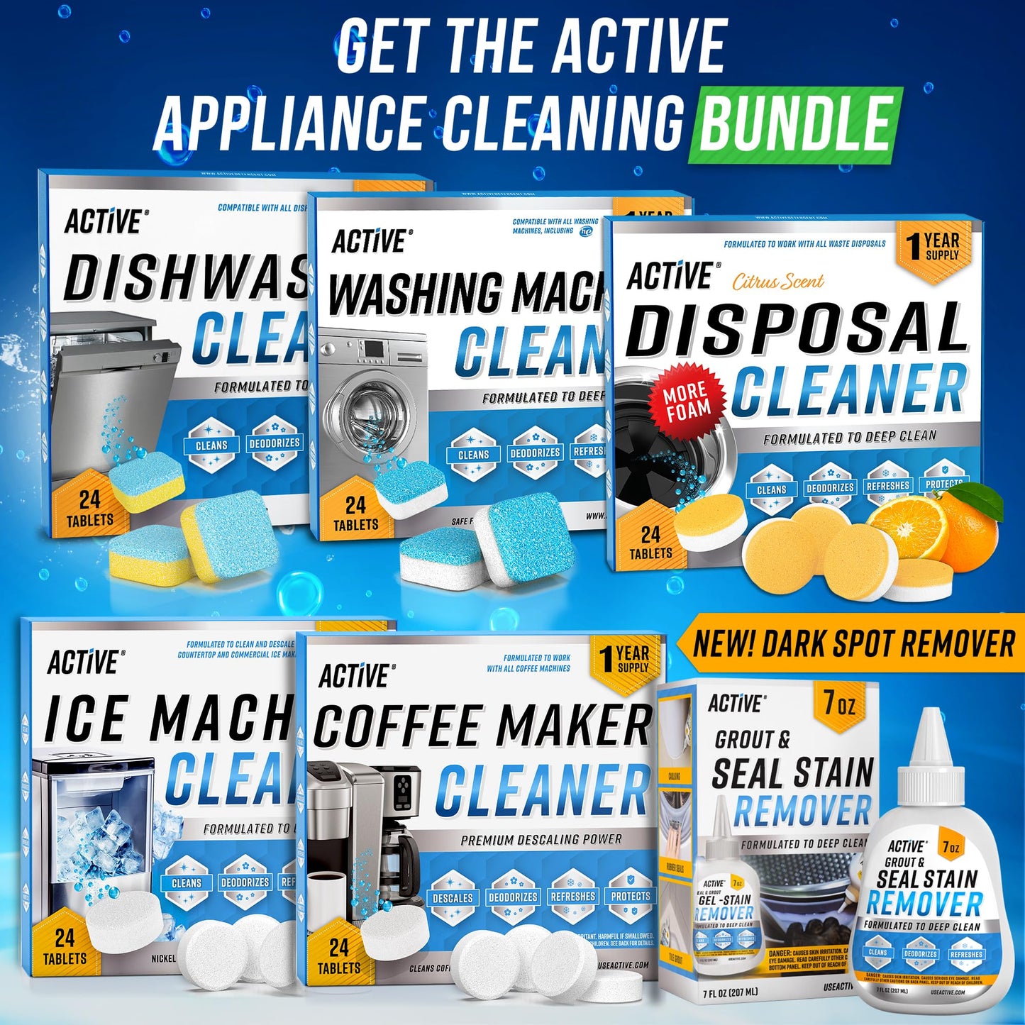 Dishwasher Cleaner And Deodorizer Tablets - 24 Pack Deep Cleaning Descaler Pods Formulated To Clean Dish Washer Machine, Natural Limescale Remover, Hard Water, Calcium, Odor - 12 Month Supply 🍁 All In One Marketplace Canada