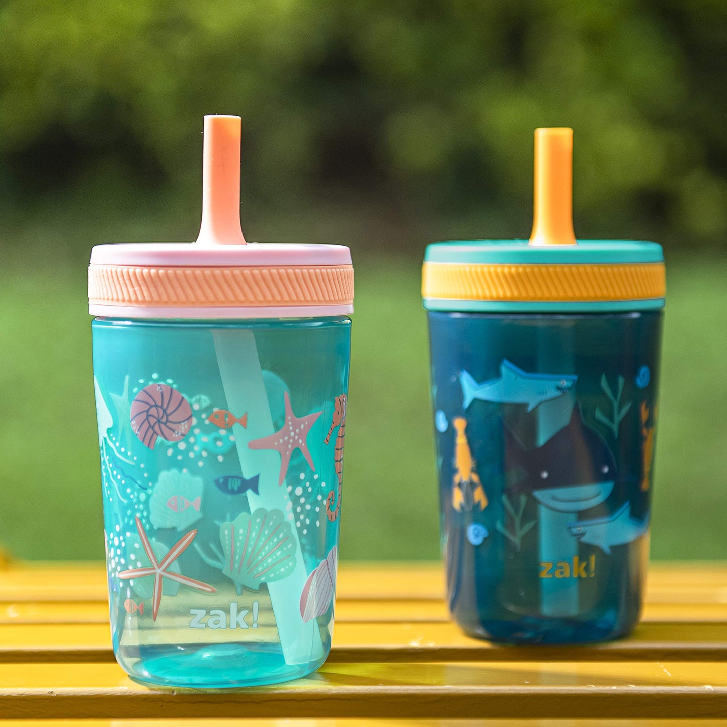 Zak Designs Underwater Kelso 15oz Leak-Proof Toddler Straw Cups, 2-Pack 🍁 All In One Marketplace Canada