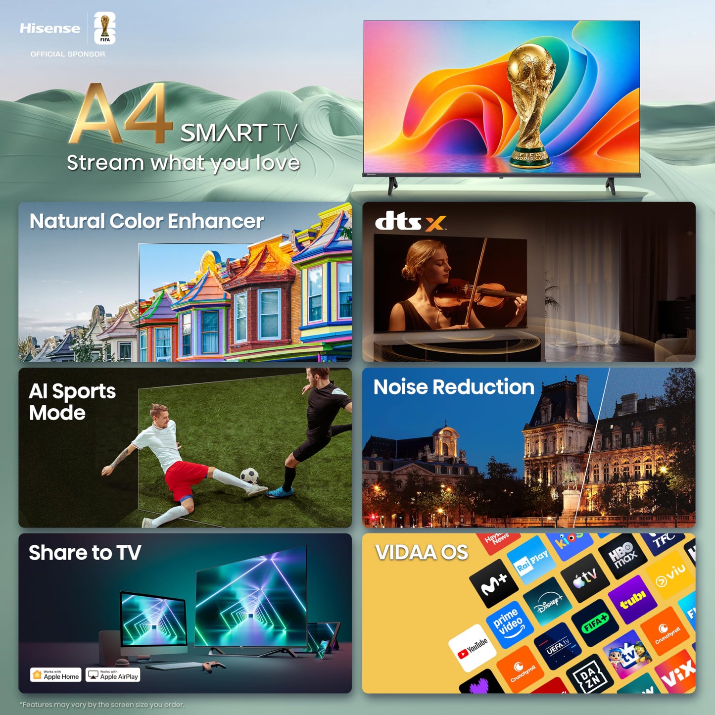 Hisense 32A4NV - 32" Smart Full Array HD VIDAA TV (2025 Model) 🍁 All In One Marketplace Canada