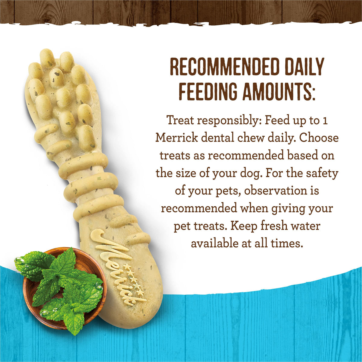 Merrick Fresh Kisses Mint Breath Strips Medium Brush Dental Dog Treat - Value Box (22 ct) 🍁 All In One Marketplace Canada