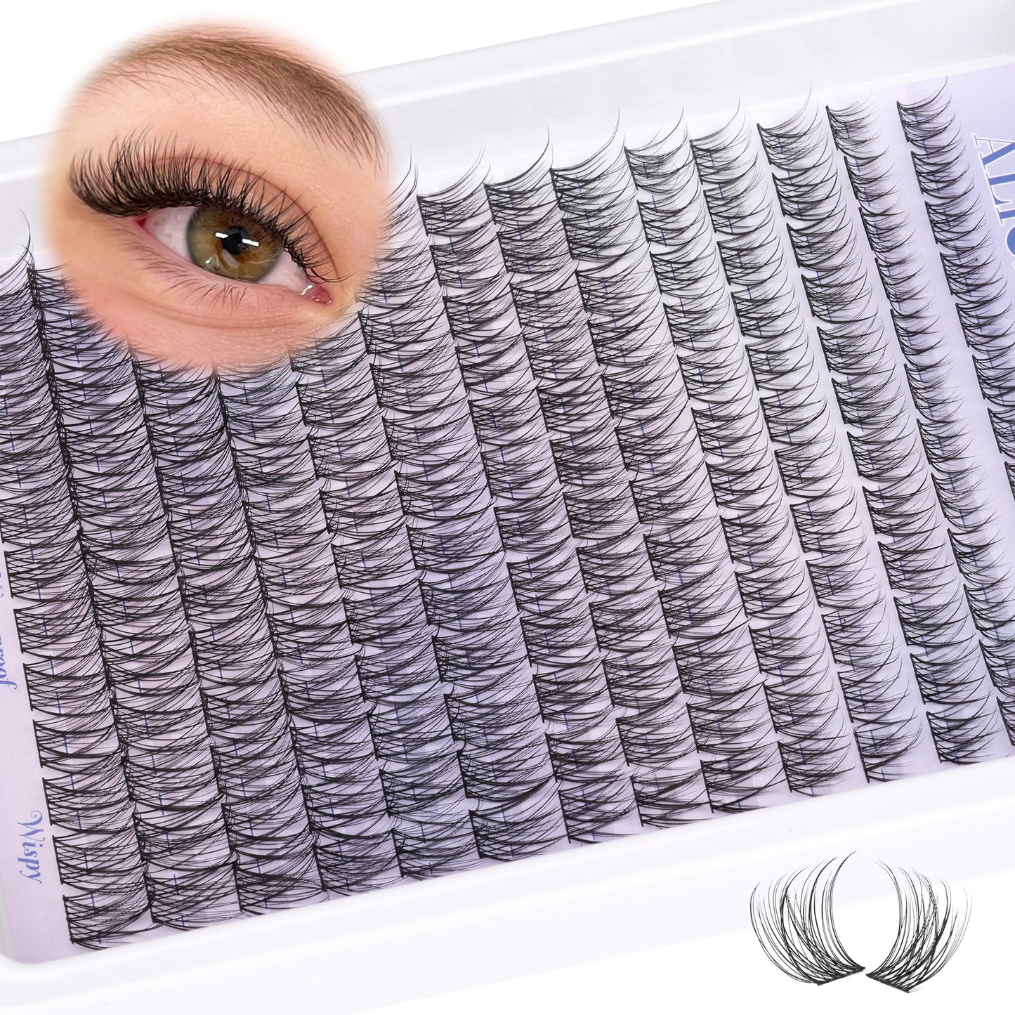 Natural Lash Clusters Wispy Cluster Eyelash Extensions 168pcs Individual Lashes 8-16mm C Curl DIY Lash Extension Natural Look Soft Thin Band Cluster Lashes by ALICE 🍁 All In One Marketplace Canada