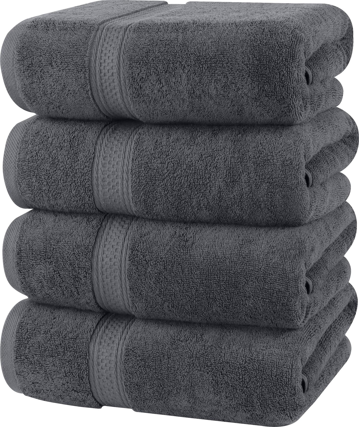 Utopia Towels 4 Pack Premium Bath Towels Set, 27 by 54 Inches, 100% Ring Spun Cotton 600GSM, Lightweight and Highly Absorbent Quick Drying Towels, Perfect for Daily Use, Grey 🍁 All In One Marketplace Canada