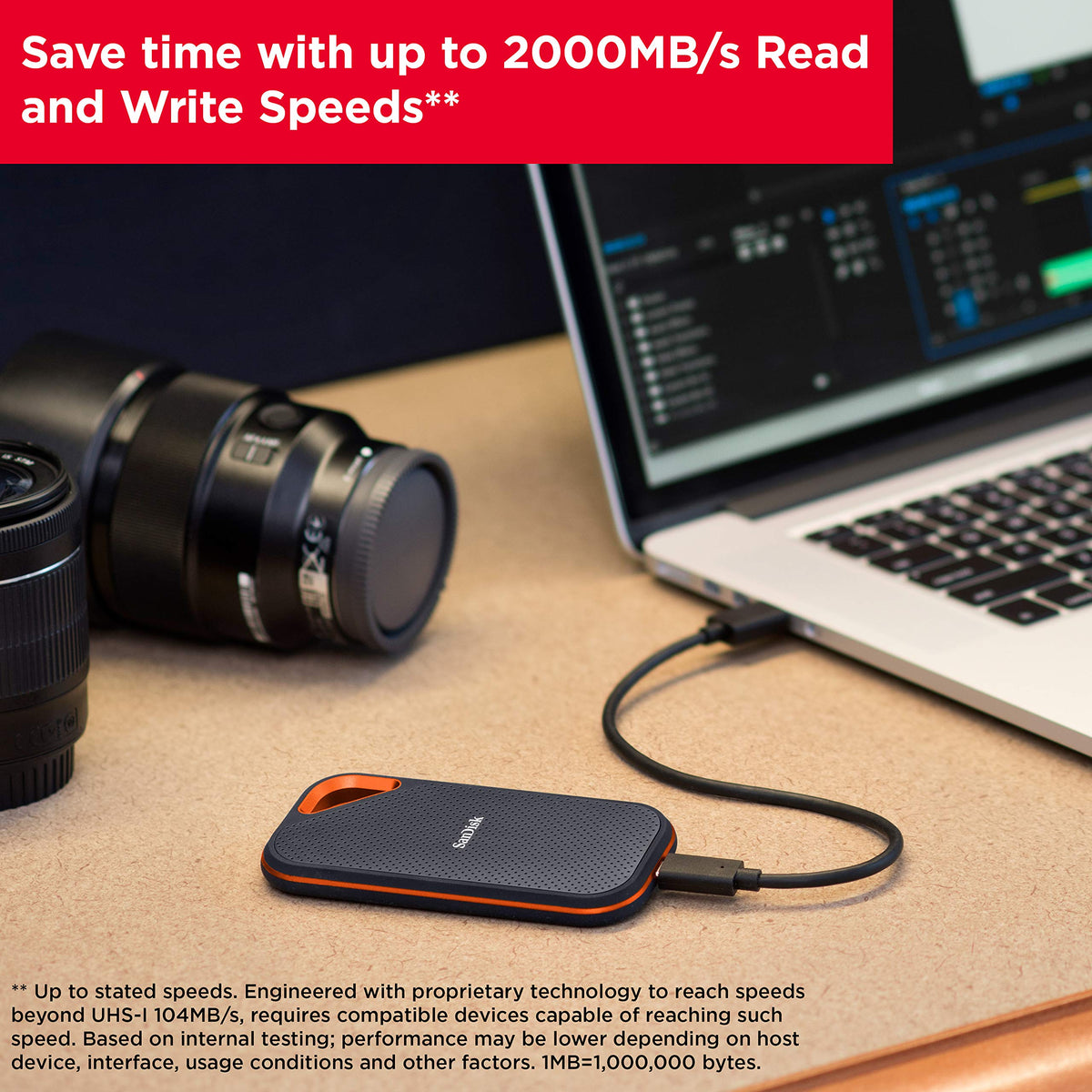 SanDisk 1TB Extreme PRO Portable SSD - Up to 2000MB/s - USB-C, USB 3.2 Gen 2x2, IP65 Water and Dust Resistance, Updated Firmware - External Solid State Drive - SDSSDE81-1T00-G25 🍁 All In One Marketplace Canada