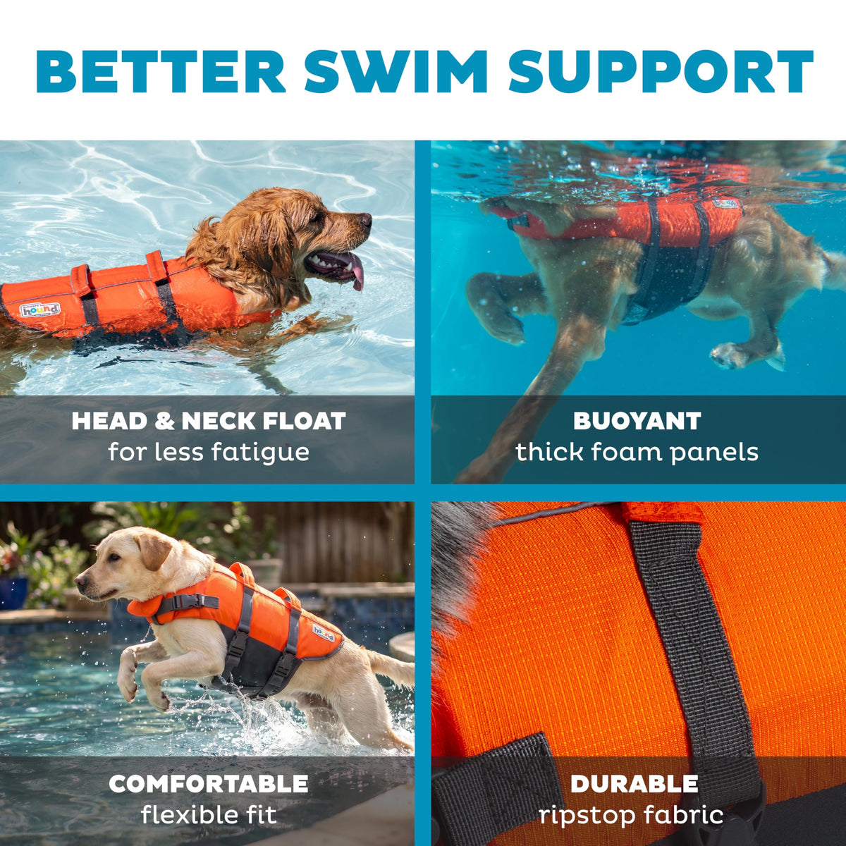Outward Hound Granby Splash Orange Dog Life Jacket, Large 🍁 All In One Marketplace Canada
