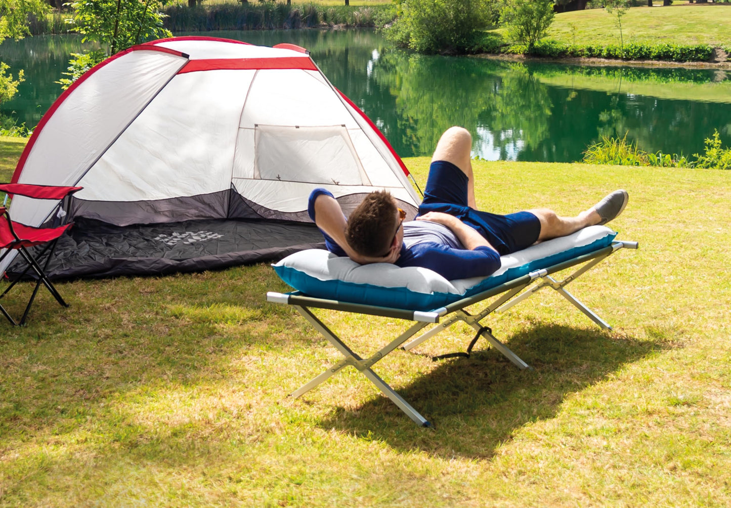 INTEX 67997E Camping Air Mattress Mat 26.5" x 72.5": Durable Outdoor Use – 2-PLY Laminate – Velvety Surface – Unique Construction – 300lb Weight Capacity 🍁 All In One Marketplace Canada