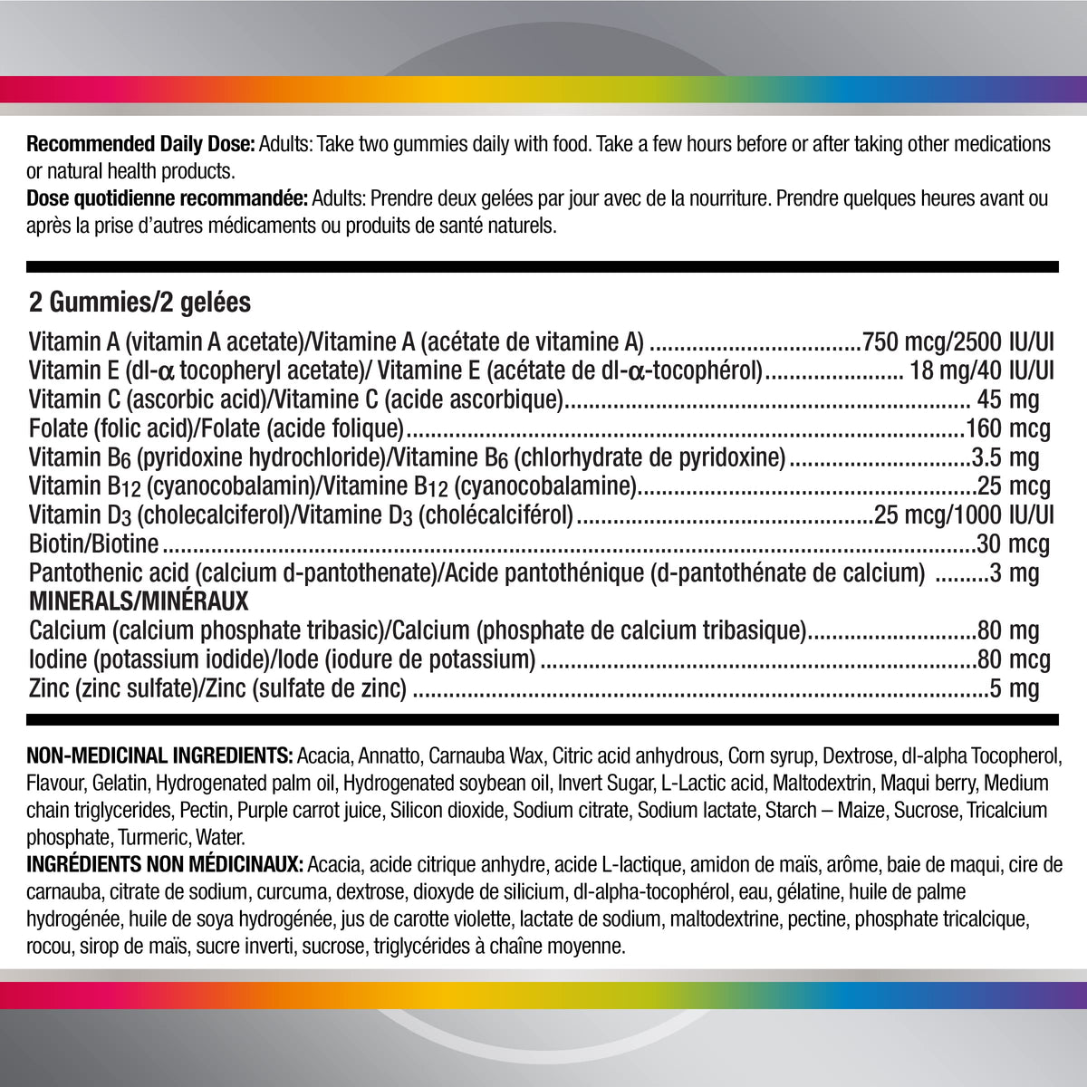 Centrum Men 50 Plus MultiGummies, Multivitamins/Minerals Gummies for Men 50+, Cherry, Berry, and Apple Flavours, 120 Count 🍁 All In One Marketplace Canada