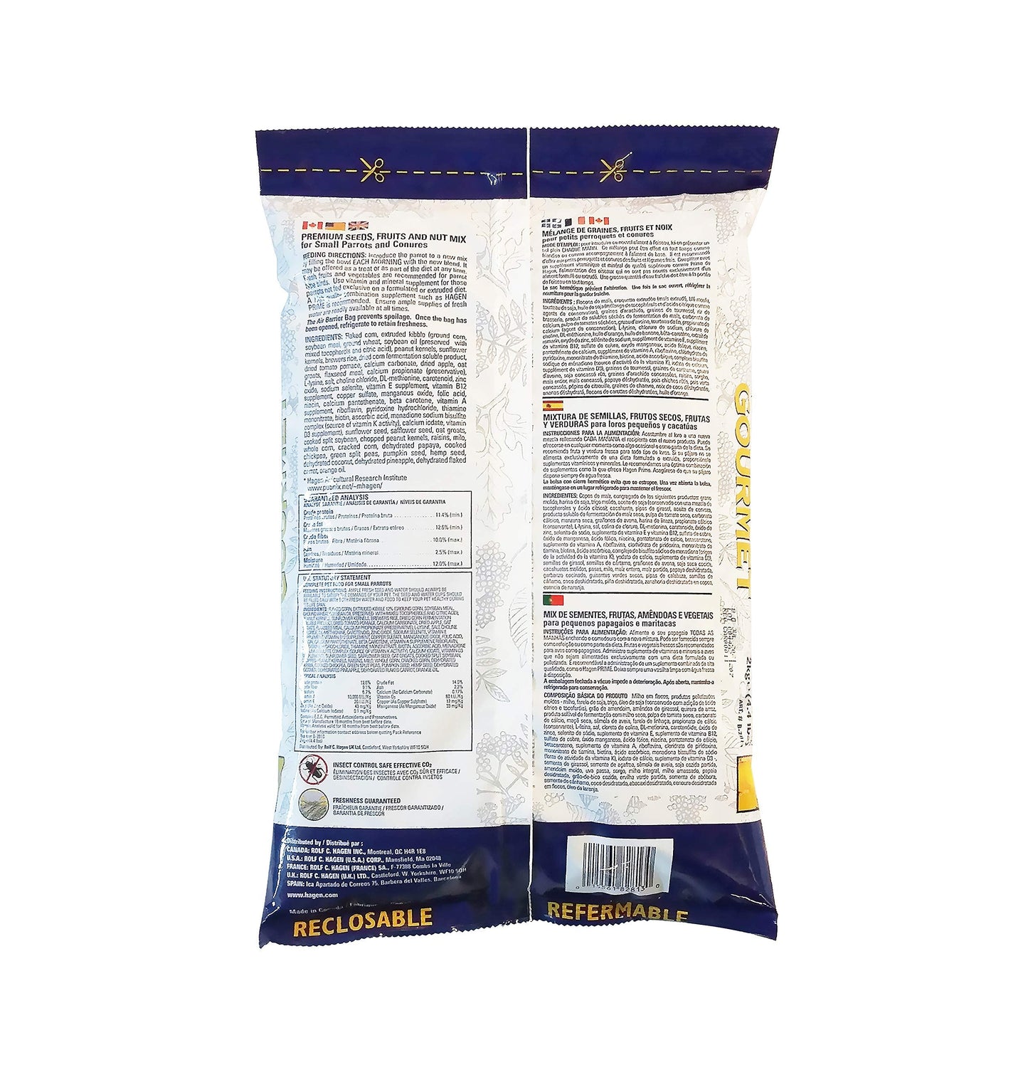 Hagen B2813 Gourmet Small Parrot Seed Mix, 2 Kg, 4.4-Pound 🍁 All In One Marketplace Canada