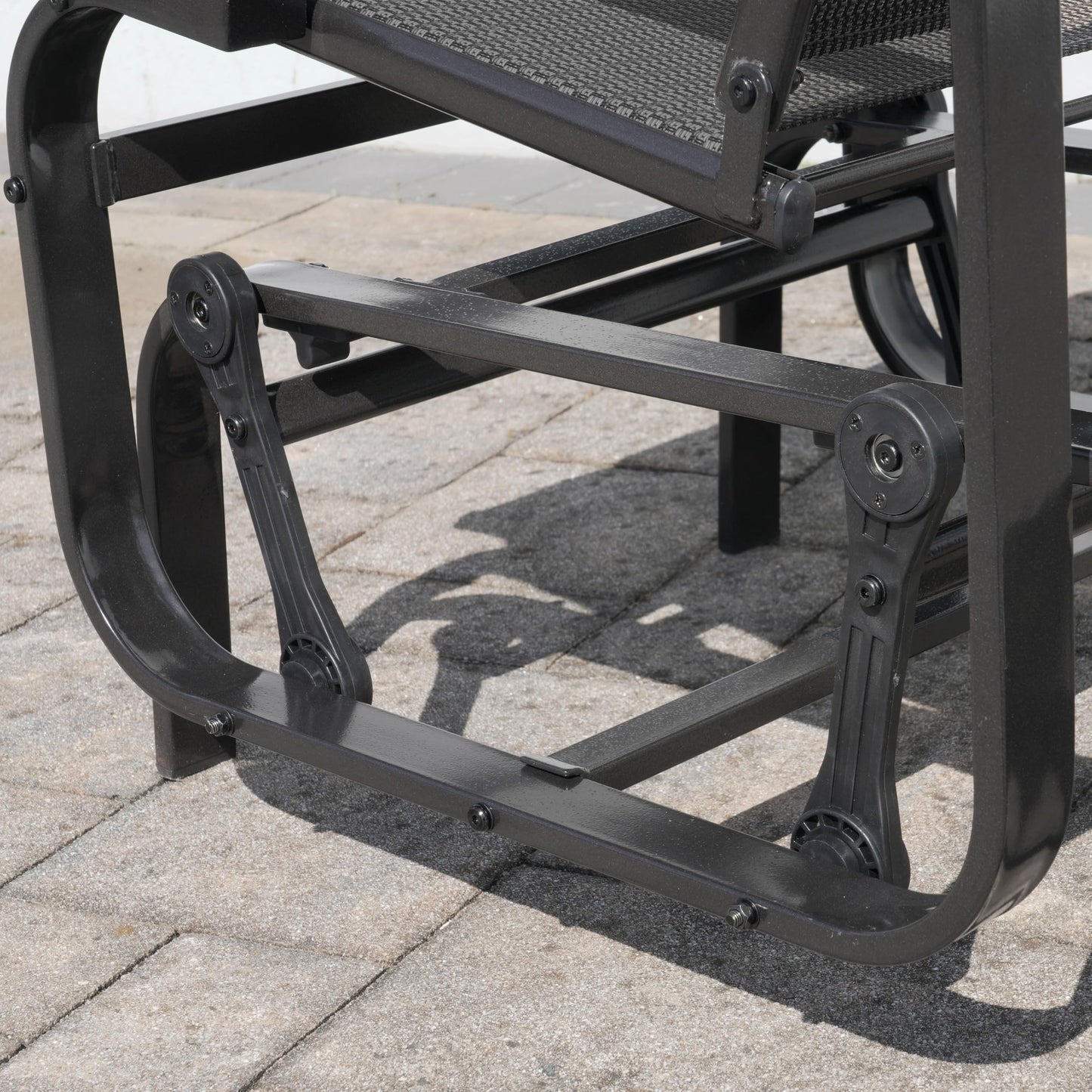Sojag Belle Patio Glider Chair with Heavy-Duty Steel Frame and PVC-Coated Fabric, Easy-Glide Outdoor Patio Rocking Chair, Dark Grey 🍁 All In One Marketplace Canada