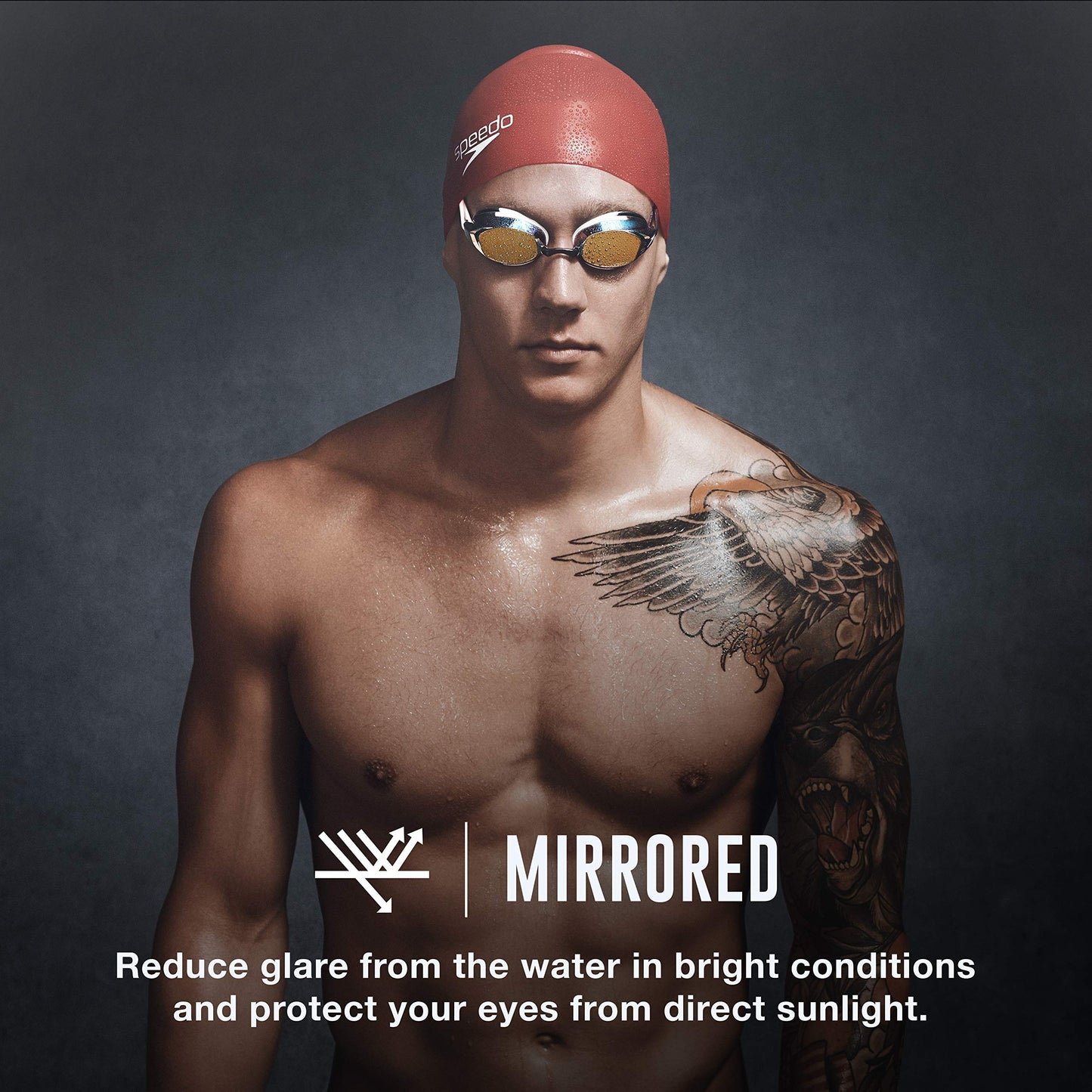 Speedo Unisex Adult Swim Goggles Mirrored Vanquisher 2.0 - Red, One Size 🍁 All In One Marketplace Canada