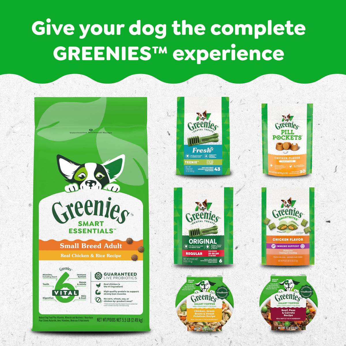 GREENIES Dog Treats Original Large Natural Dental Care, (34 Treats) 54oz. Pack 🍁 All In One Marketplace Canada