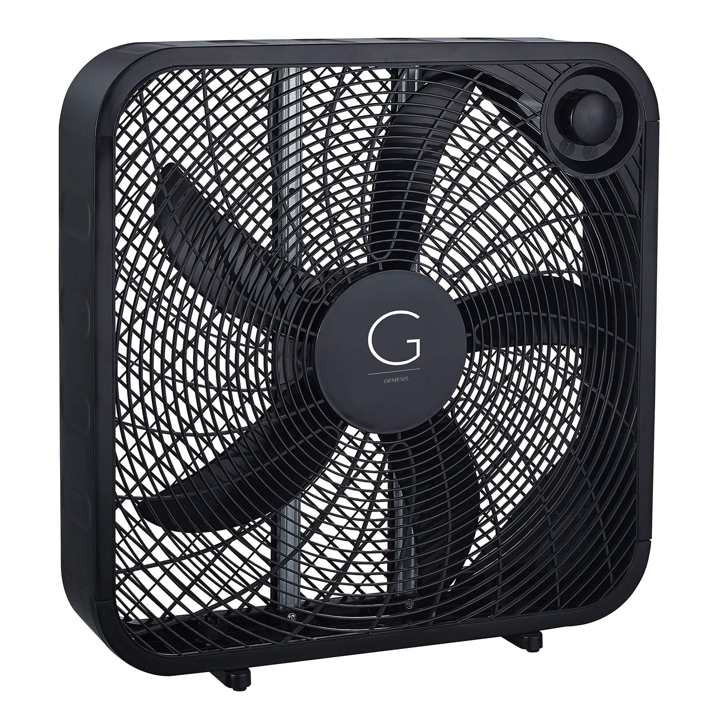 Genesis 20" Box Fan, 3 Settings, Max Cooling Technology, Carry Handle, Black (G20BOX-BLK) 🍁 All In One Marketplace Canada