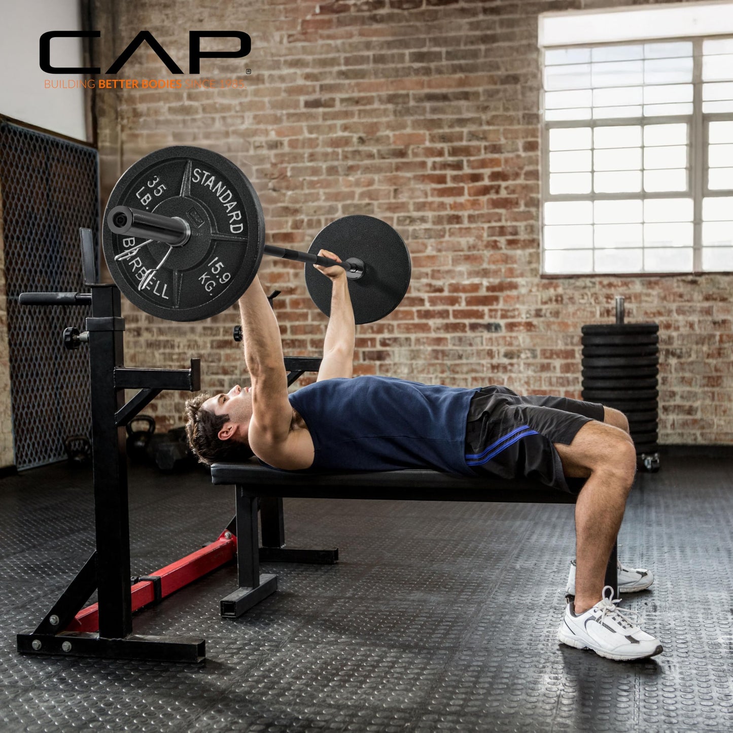 CAP Barbell 6 ft Olympic 2-Inch Solid Barbell | Black 🍁 All In One Marketplace Canada