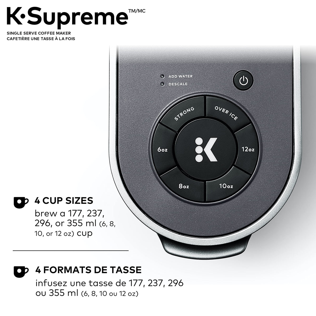 Keurig K-Supreme Single Serve K-Cup Pod Coffee Maker, With MultiStream Technology, Grey, 17.913in x 7.047in x 14.409in 🍁 All In One Marketplace Canada