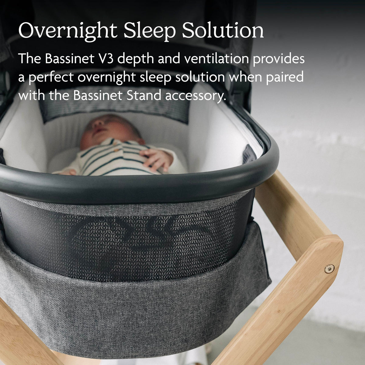 UPPAbaby Bassinet V3 - Compatible with Vista, Cruz, Ridge Strollers - Overnight Sleep Solution - Mattress, Sheet and Bug Shield Included - Jake (Charcoal/Carbon Frame) 🍁 All In One Marketplace Canada