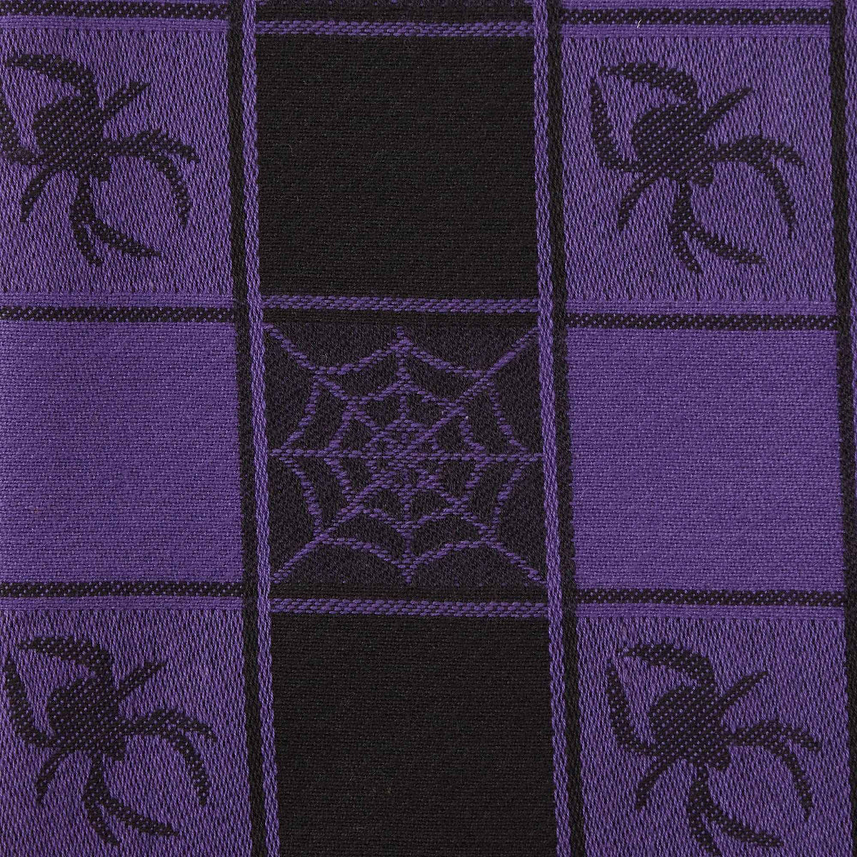 DII Happy Halloween Dishtowel Collection Embellished Cotton Kitchen Hand Towel Set, 18x28, Haunted Buffalo Check, 3 Count
