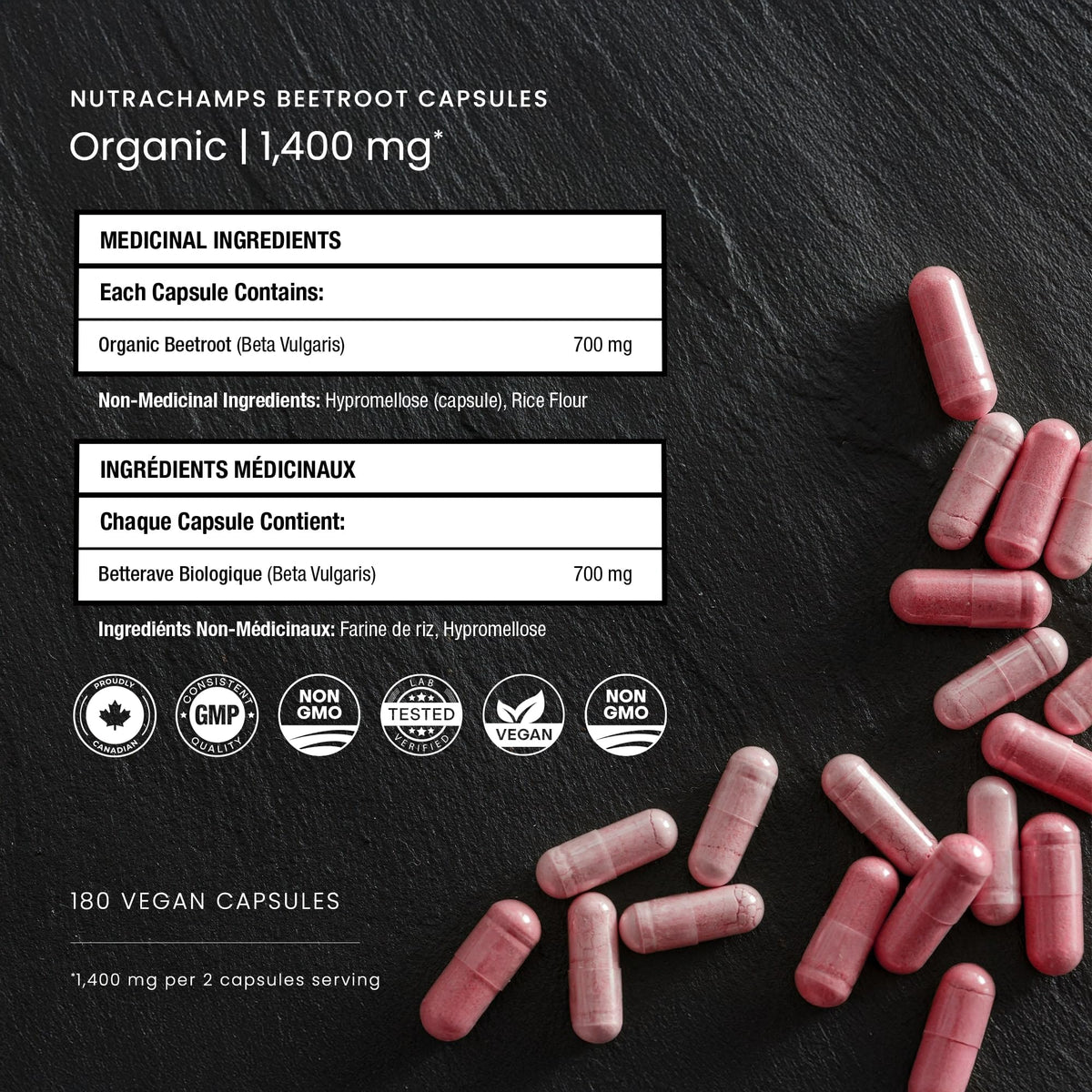 Organic Beetroot Capsules – 180 Count - Beet Root Supplement For Women & Men – Beetroot Juice Alternative – Nitric Oxide & Circulation Support – Antioxidant Beetroot Supplement - 1,400mg per Serving 🍁 All In One Marketplace Canada