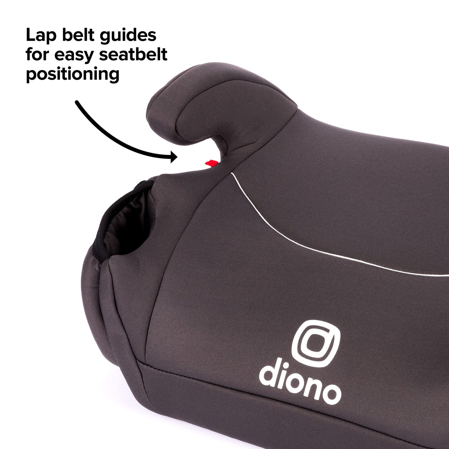 Diono Solana 2022, No Latch, Single Backless Booster Car Seat, Lightweight, Machine Washable Covers, Cup Holders, Black 🍁 All In One Marketplace Canada