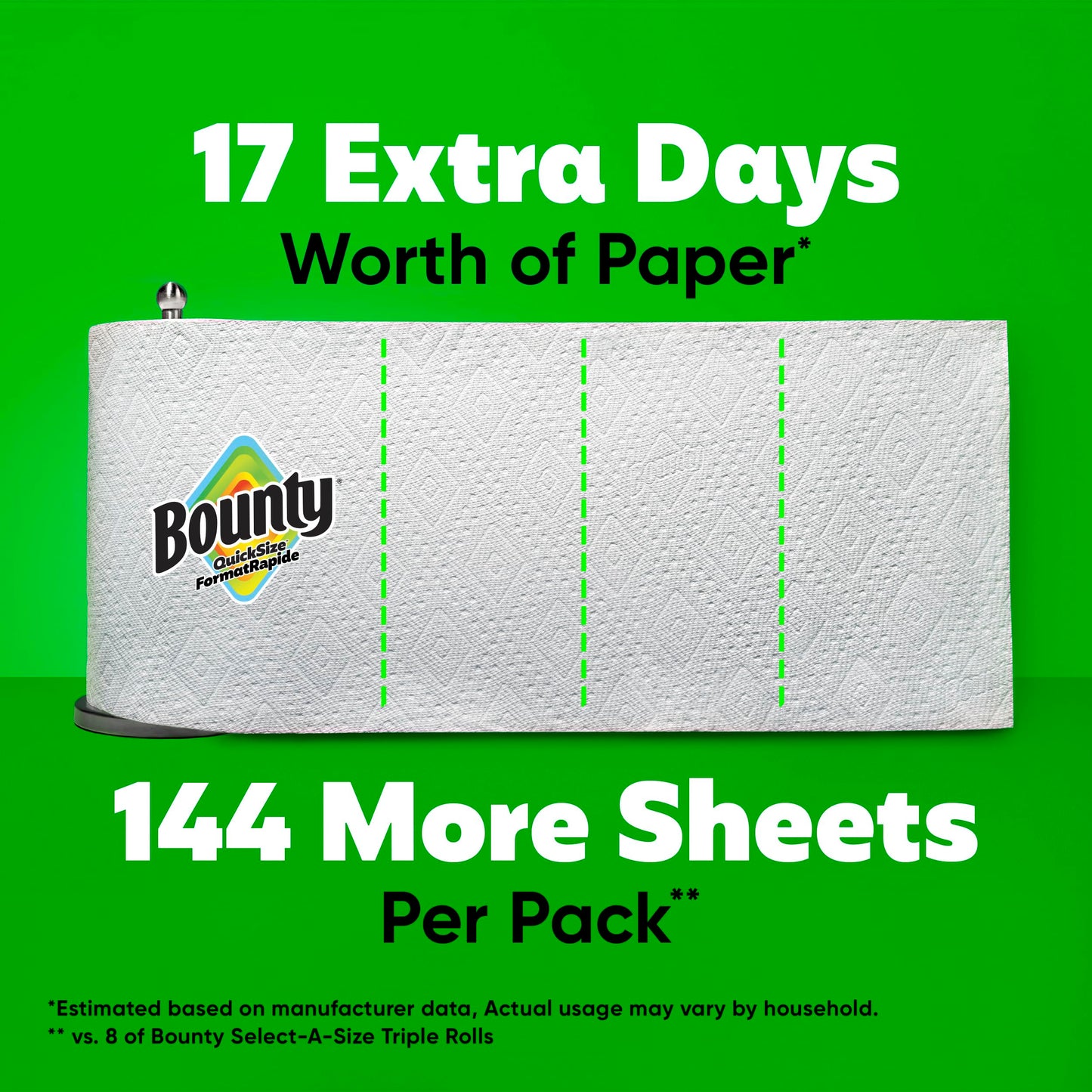 Bounty Paper Towels Quick-Size, White, 8 Family Triple Rolls = 27 Regular Rolls 🍁 All In One Marketplace Canada