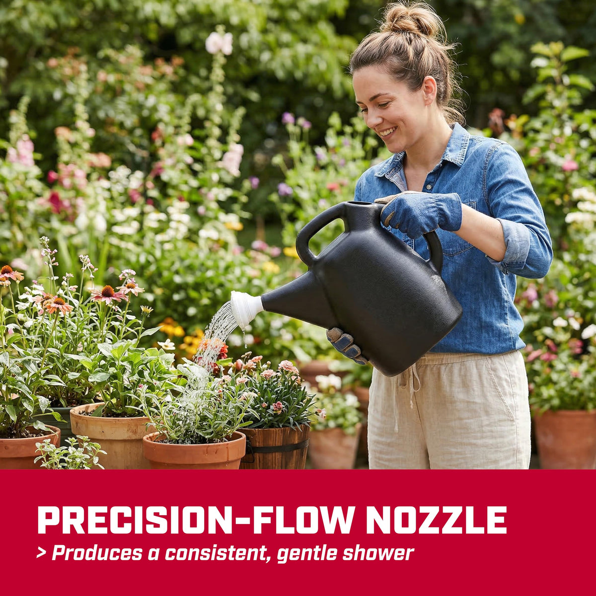 Chapin 47998 Watering Can, 2 Gallon (9 Liters), Indoor and Outdoor Plants, Lawn, Garden, Removable Nozzle, Drip-Free Sprinkler Head, Recycled Plastic, Black 🍁 All In One Marketplace Canada