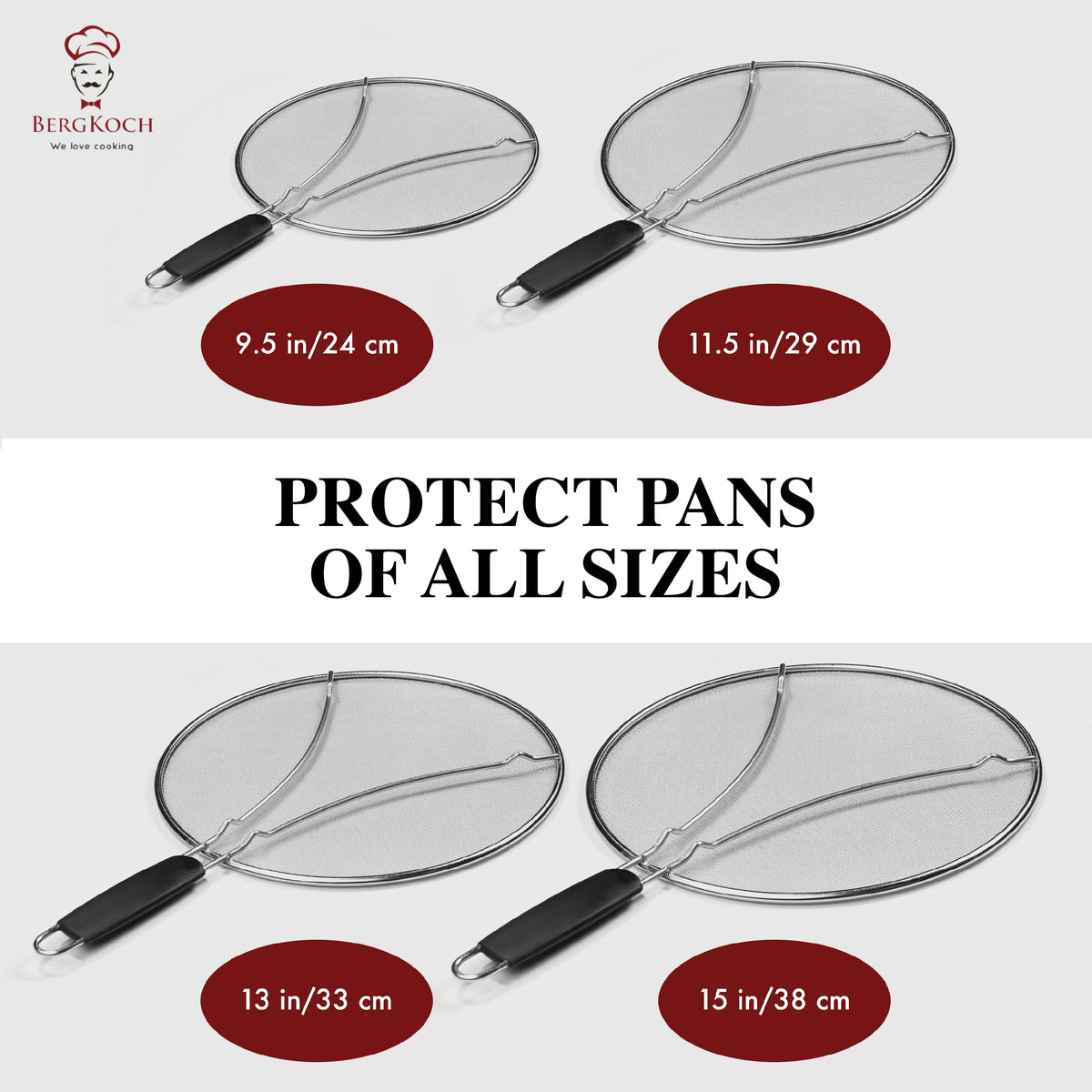 Splatter Screen for Frying Pan - 13 Inch Stainless Steel Grease Splatter Guard - Cover Oil Splash When Sizzling Bacon, Cooking Fried Chicken or Popcorn 🍁 All In One Marketplace Canada
