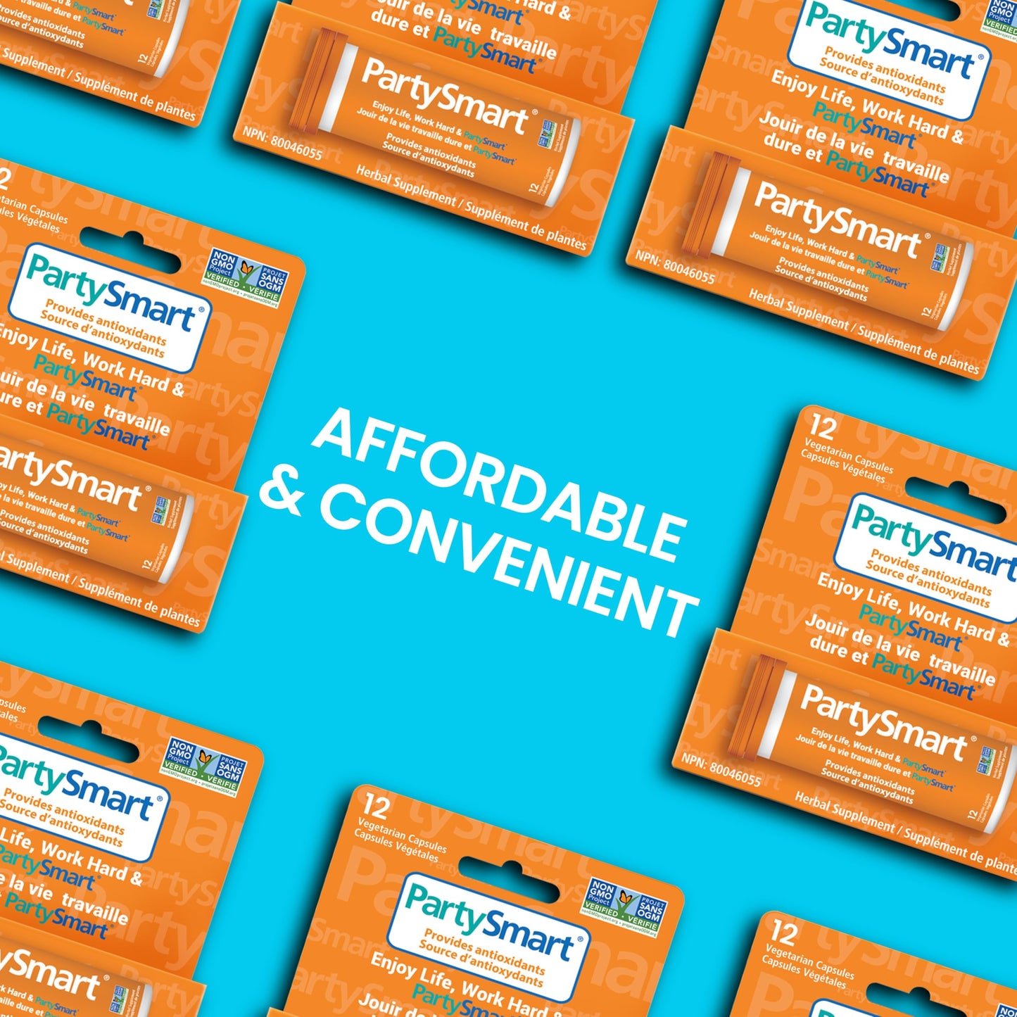 Himalaya PartySmart, 12 Vegetarian Capsules, Provides Antioxidants, Non-GMO, Plant-based, 250 mg, 1 Pack 🍁 All In One Marketplace Canada