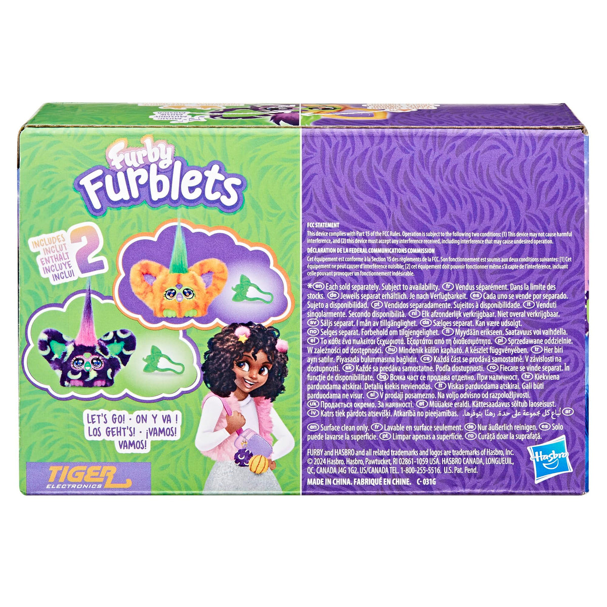 Furby Furblets 2 Pack of Fall Edition Mini Friends Trick-Ee & Boo-Kin, Electronic Halloween Plush Toys for Girls & Boys 6+, Multicolor