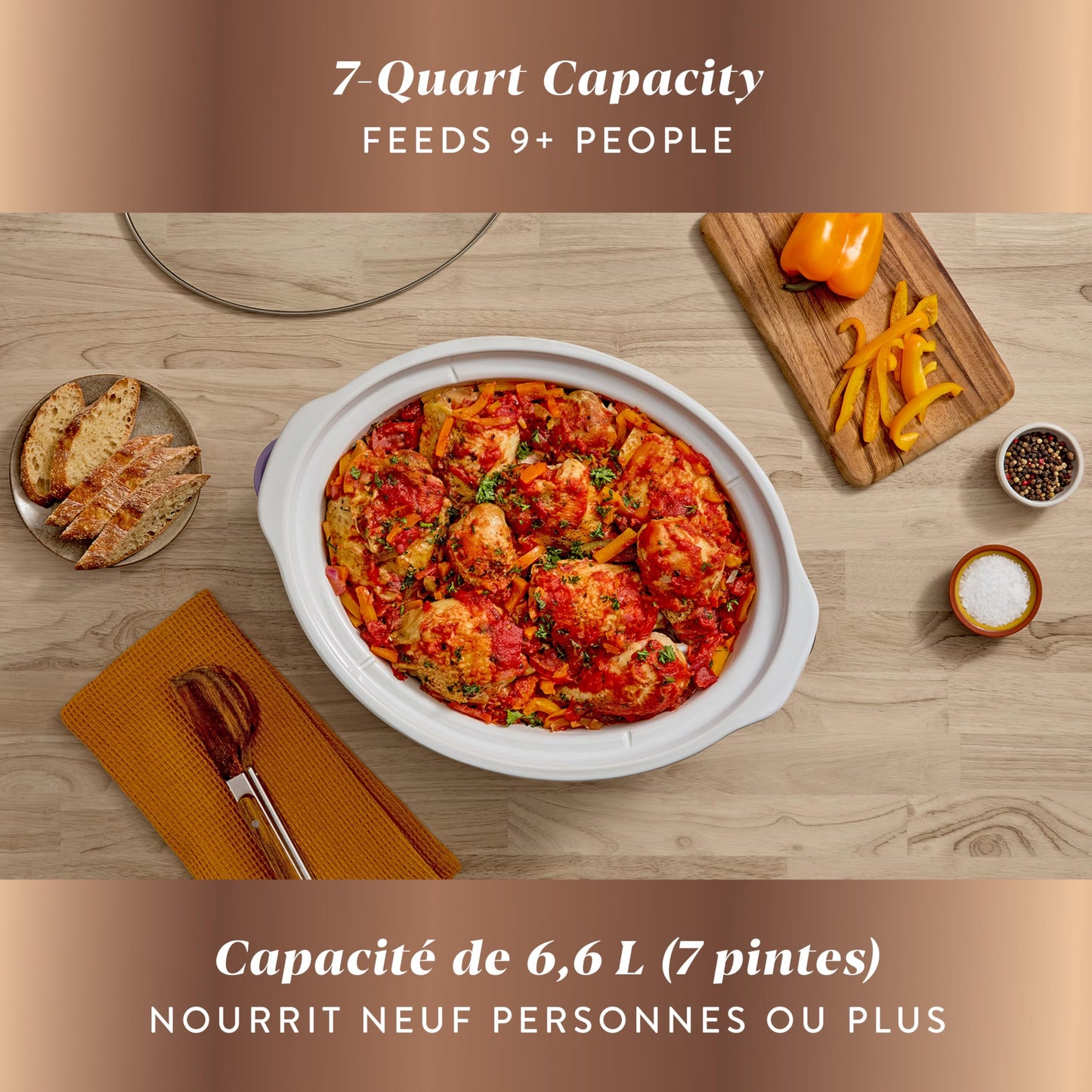 Crock-Pot Design Series 7-Quart Manual Slow Cooker, Purple Potato 🍁 All In One Marketplace Canada
