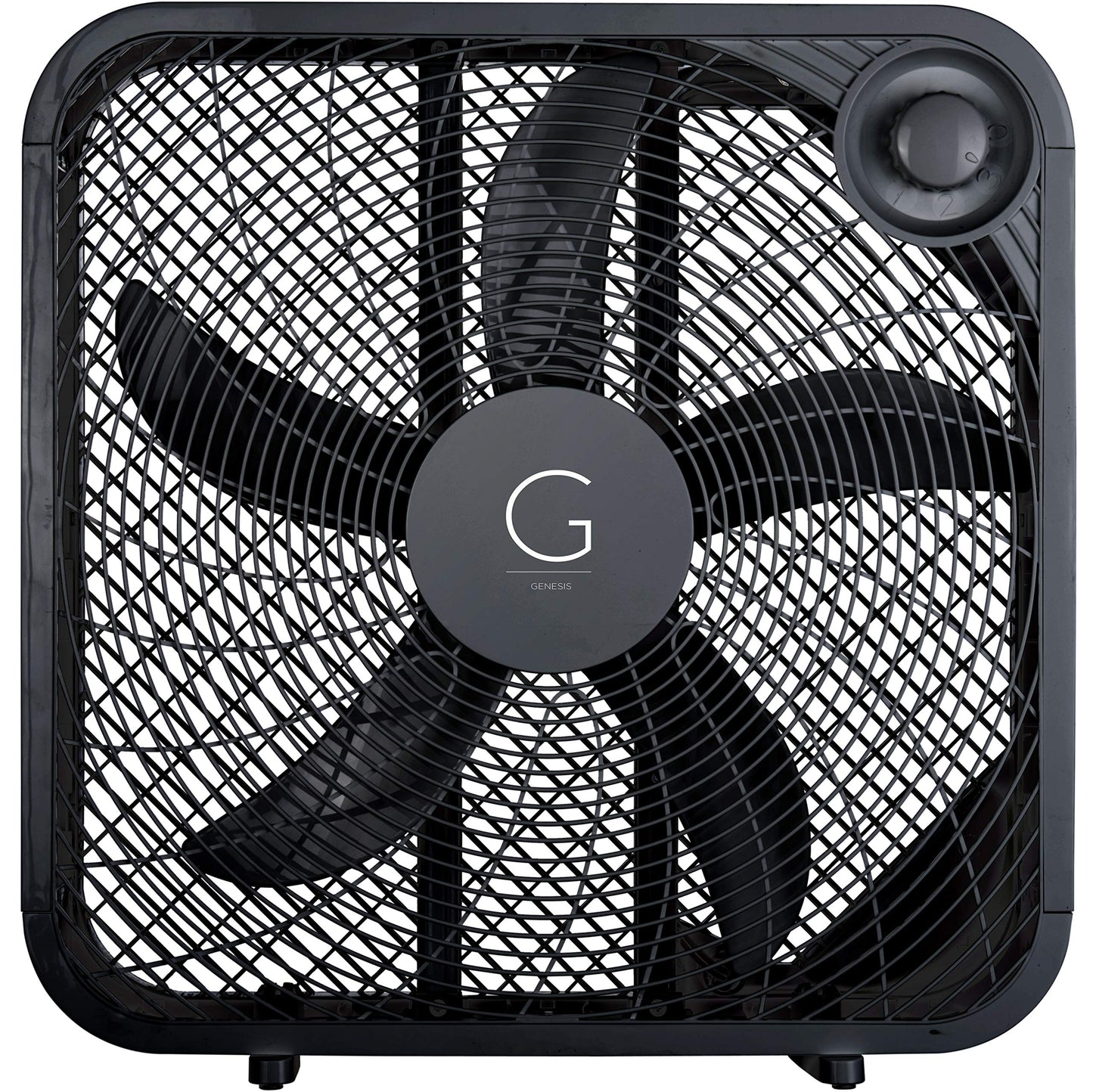 Genesis 20" Box Fan, 3 Settings, Max Cooling Technology, Carry Handle, Black (G20BOX-BLK) 🍁 All In One Marketplace Canada