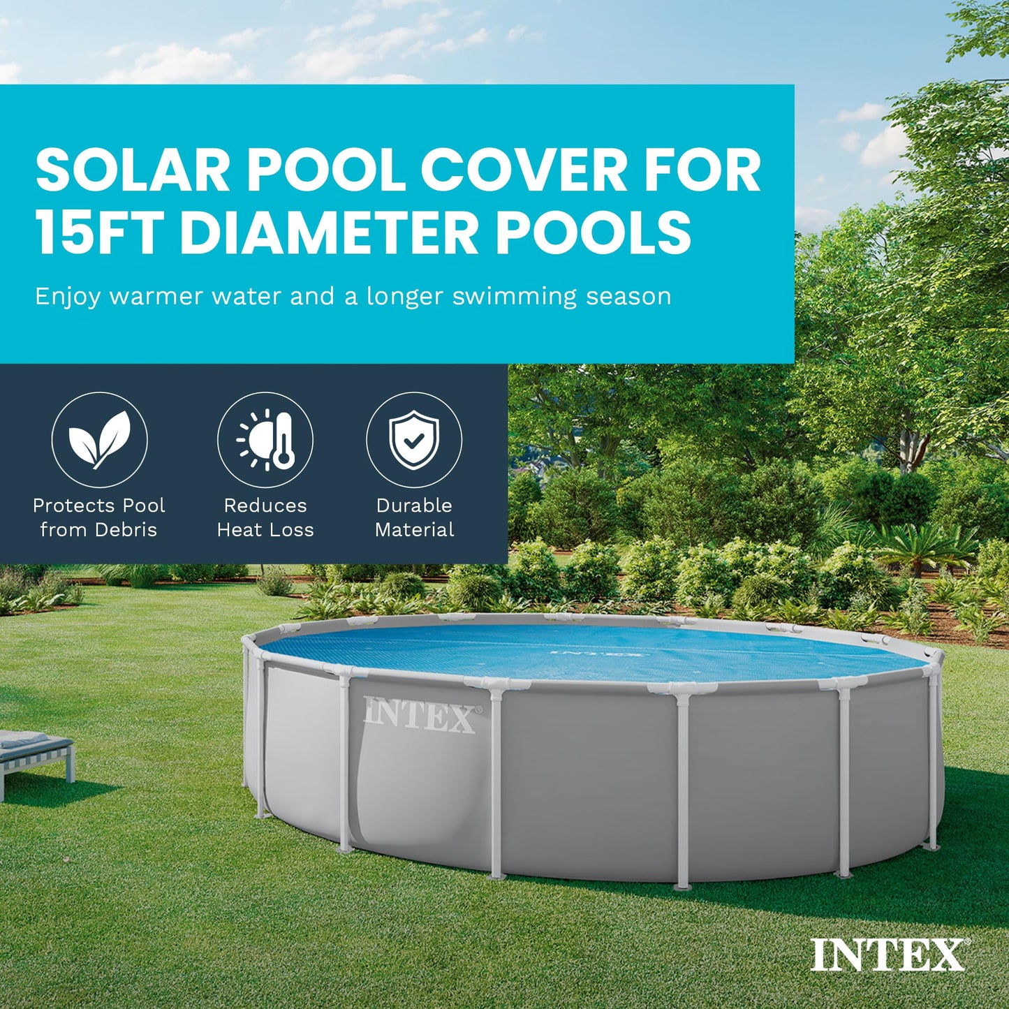 Intex 59954E Solar Cover for 15ft Diameter Easy Set and Frame Pools 🍁 All In One Marketplace Canada