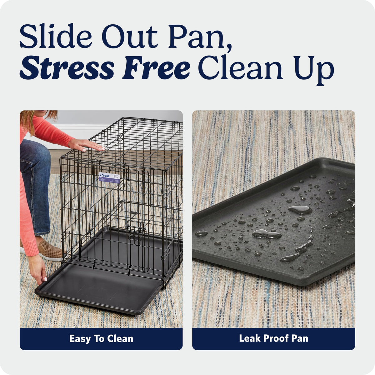 MidWest Homes for Pets 24-Inch iCrate for Small Breeds, 12-20 lbs, Single Door Folding Dog Crate with Divider Panel, Leak-Proof Tray & Secure Latch, Portable, Durable & Easy to Assemble 🍁 All In One Marketplace Canada
