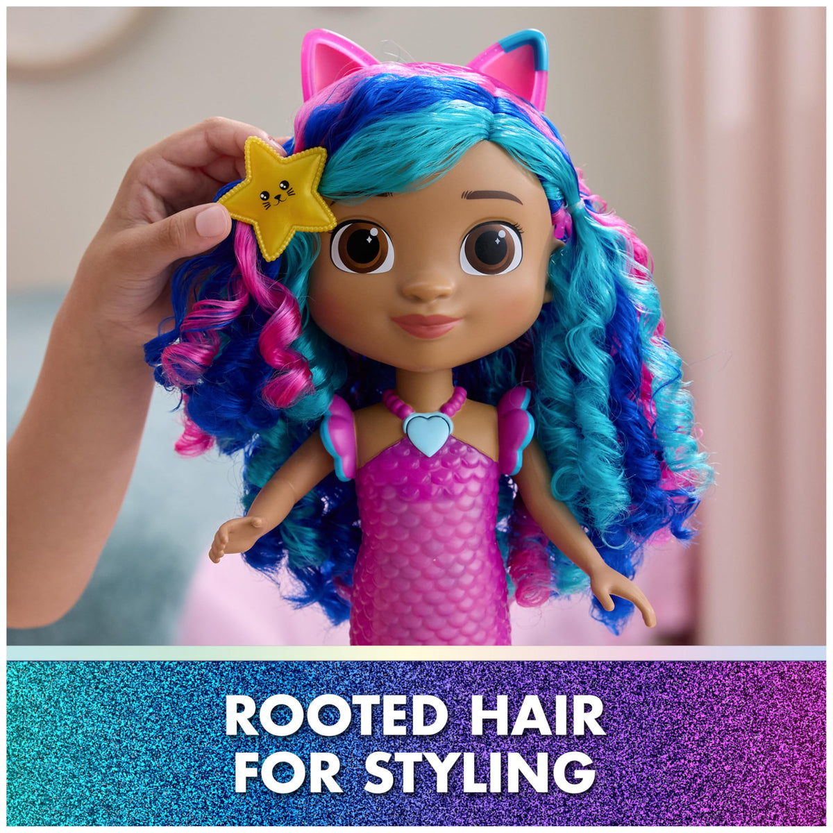 DreamWorks GABBY'S Dollhouse The Movie, Sing & Shine Mermaid Gabby, Waterproof Mermaid Doll with Lights & Sounds, Kids Toys for Girls & Boys Ages 3 and Up 🍁 All In One Marketplace Canada