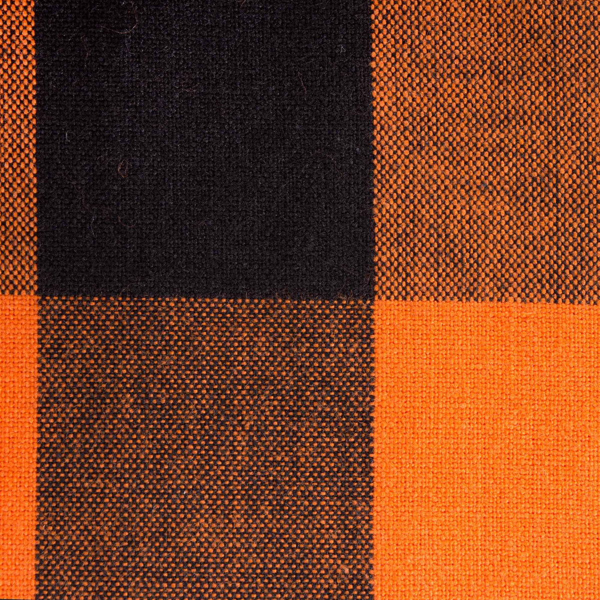 DII 100-Percent Cotton, Machine Washable, Dinner, Halloween Table Runner 14x108", Orange and Black Buffalo Check