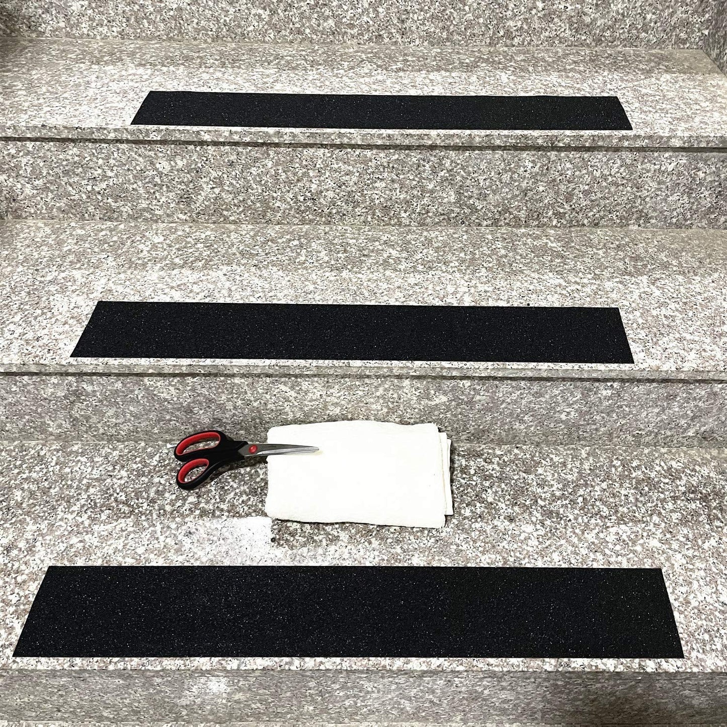 Cosimixo 4" x 35Ft Heavy Duty Anti Slip Tape for Stairs Outdoor, Waterproof Grip Tape Safety Non Skid Roll for Stair Steps Traction Tread Staircases Anti-Slip Strips Black 🍁 All In One Marketplace Canada