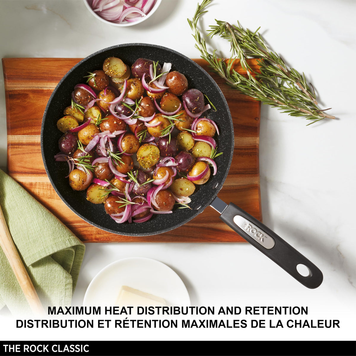 Starfrit The Rock 20cm (8") Non-Stick Fry Pan - Durable Forged Aluminum - Oven Safe - PFOA Free - Easy to Clean - Black 🍁 All In One Marketplace Canada