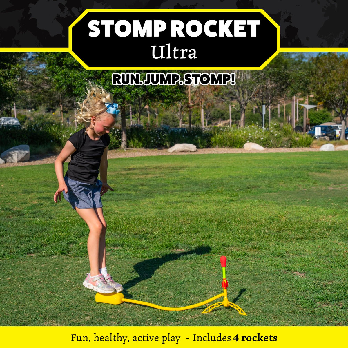 The Original Stomp Rocket® Ultra Rocket, 4 Rockets - Outdoor Rocket Toy Gift for Boys and Girls Ages 5 Years and Up - Comes with Toy Rocket Launcher 🍁 All In One Marketplace Canada